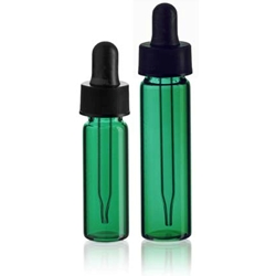 Green Glass Vials